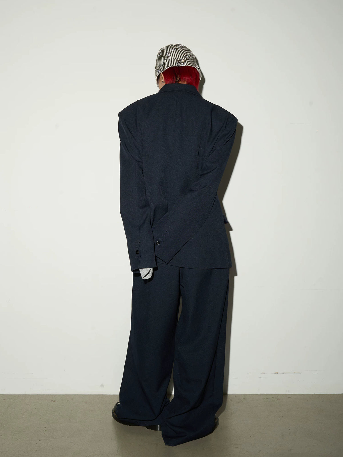 Daisy Brooch Double-Breasted Tailored Jacket & Straight Trousers Setup