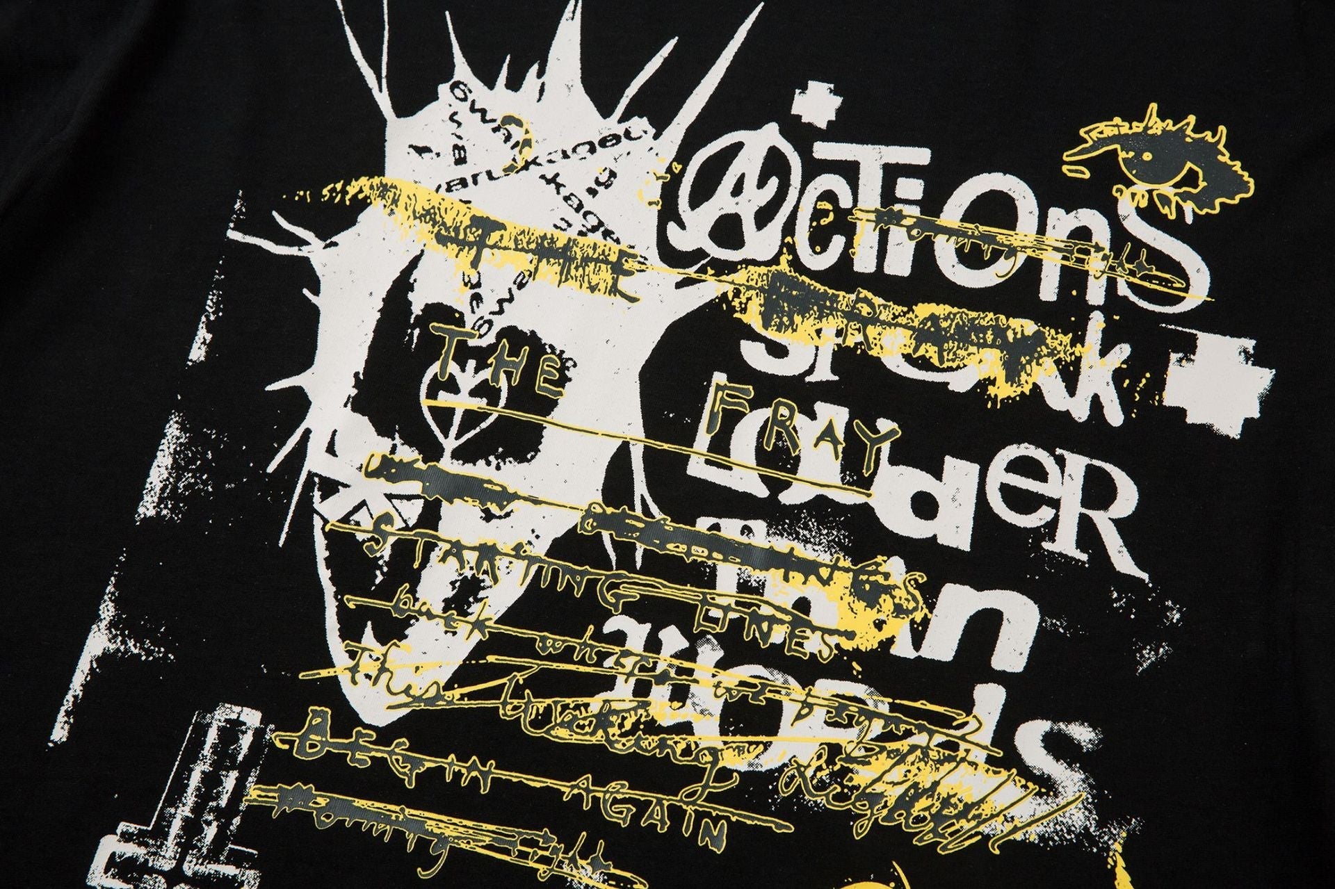 Fake Layered Paint Graphic Long Sleeve T-Shirt