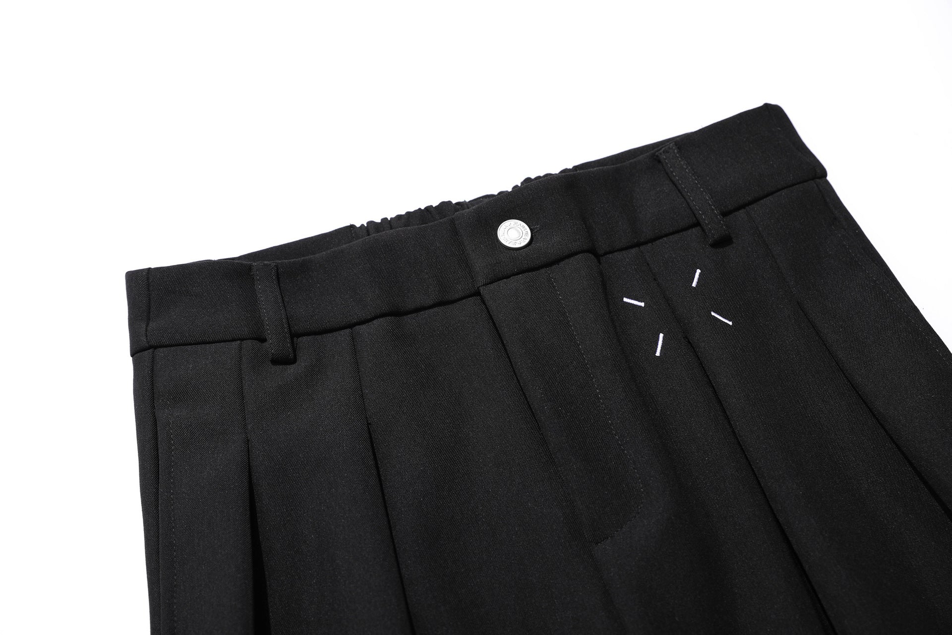 Drape Pleats Wide Leg Trousers