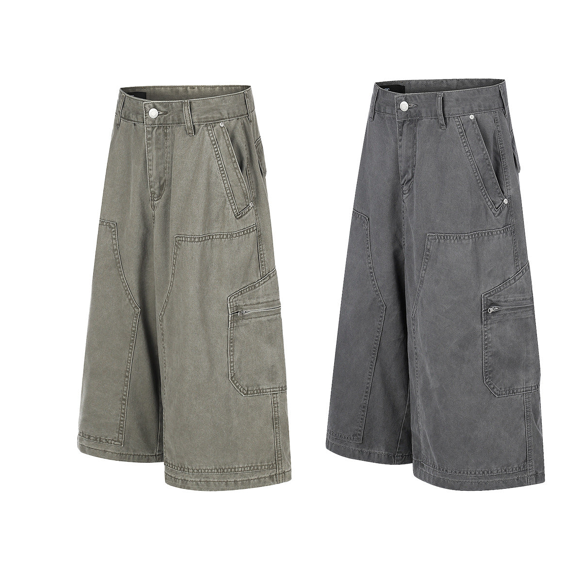 Washed Cargo Jort