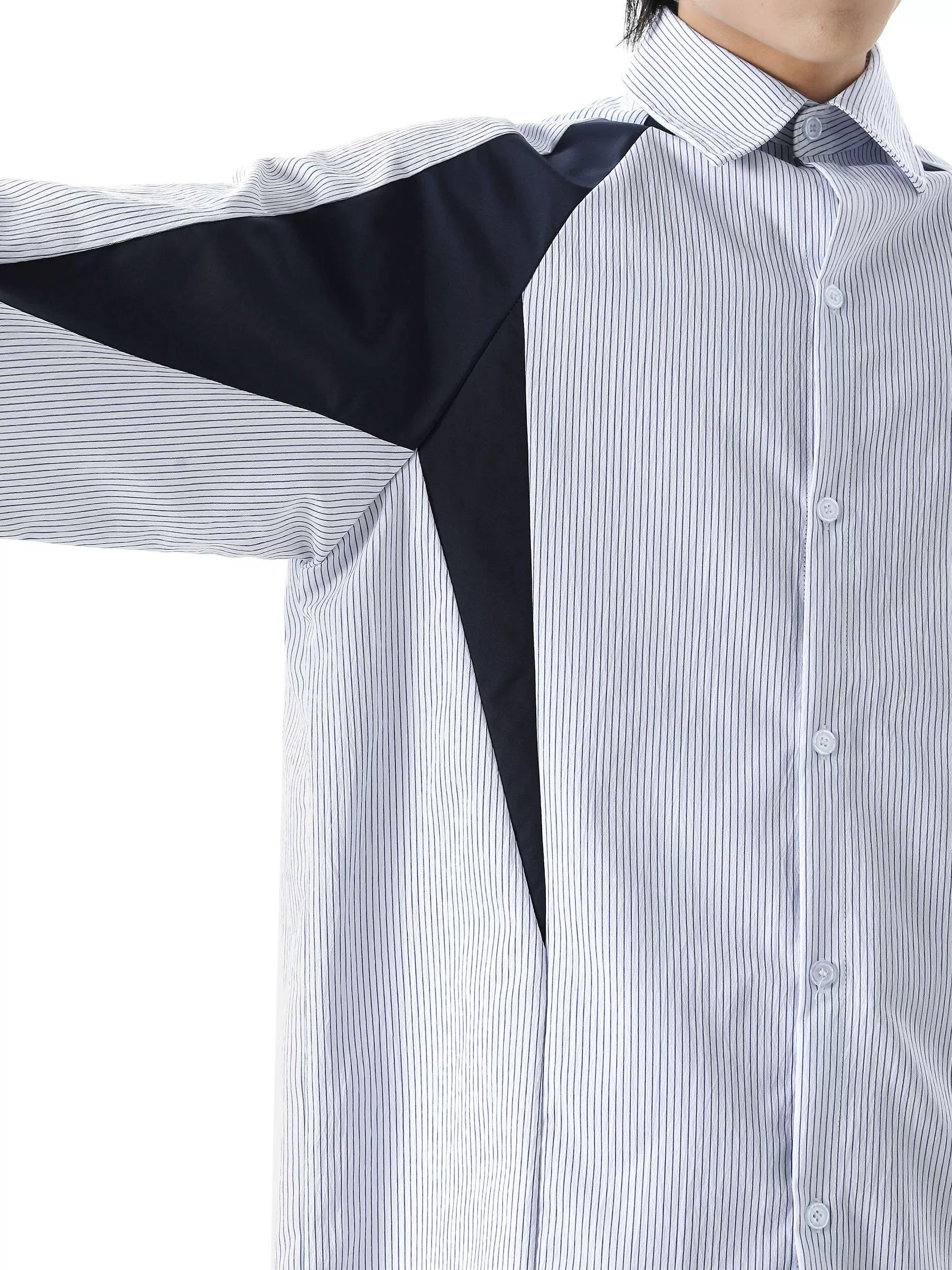 Colorblock Stripe Long Sleeve Shirt