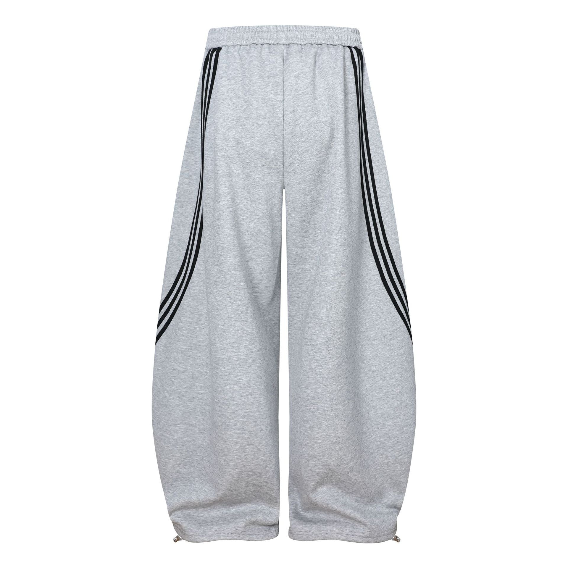 Deconstruction Curved Leg Wide Leg Sweatpants