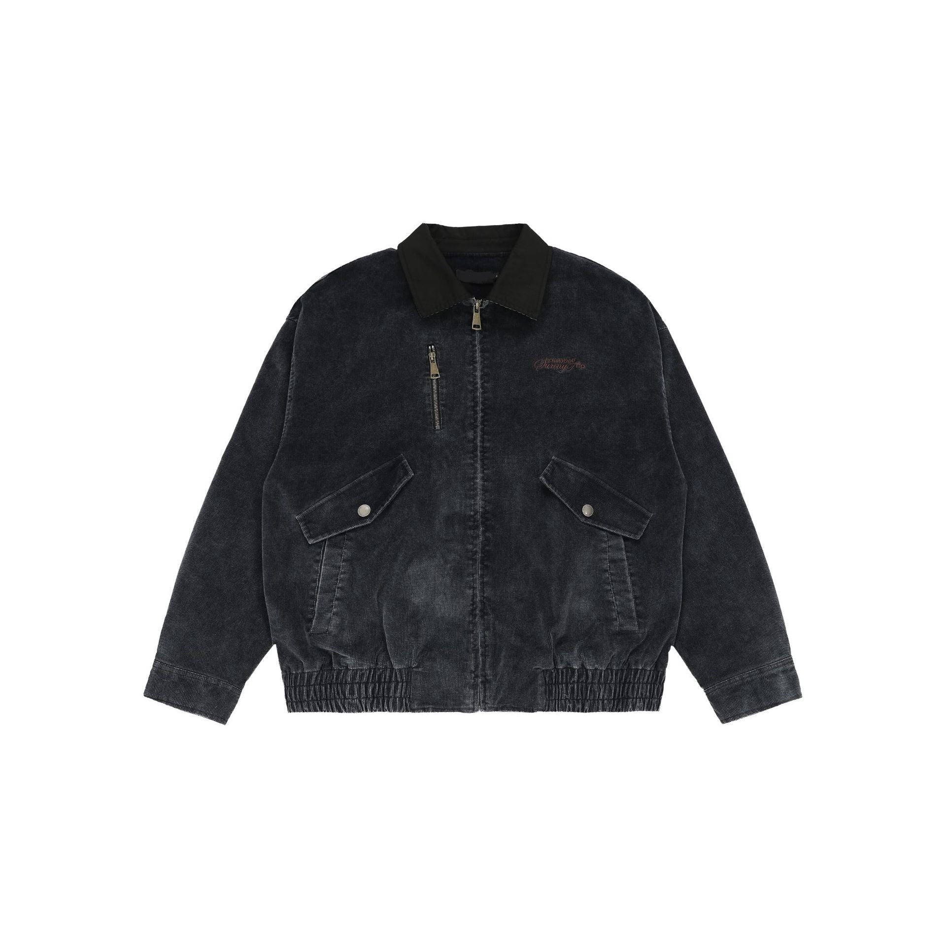 Retro Washed Cargo Denim Jacket