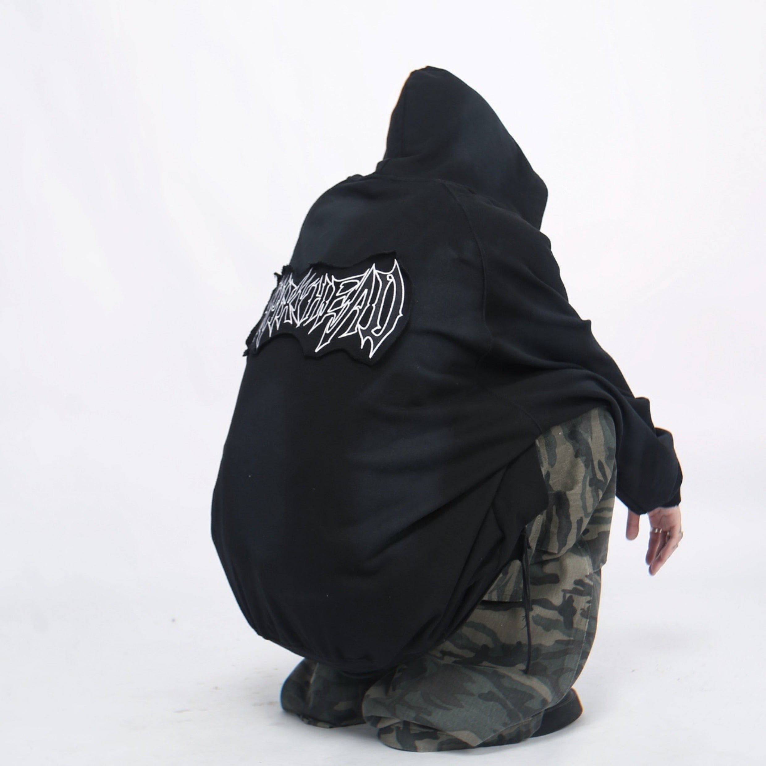 Patchwork Oversize Zipper Hoodie