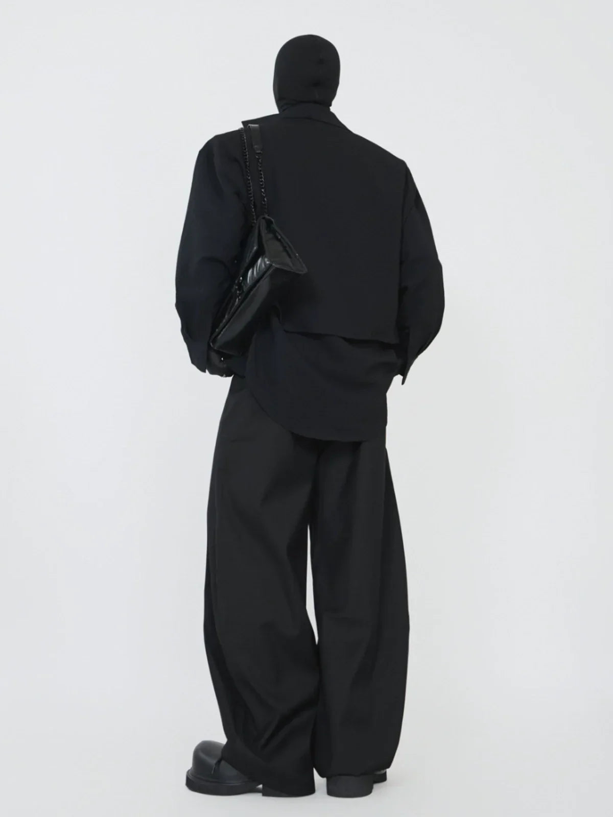 Fake Layered Plain Long Sleeve Shirt