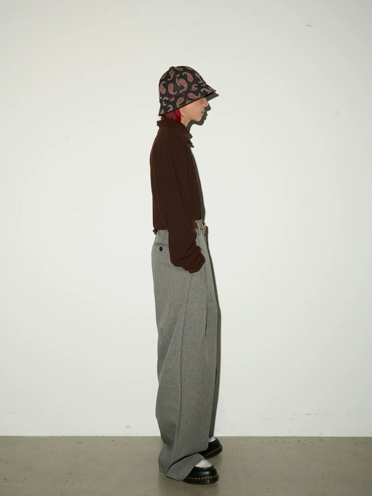 Pleats High Waist Wide Leg Trousers