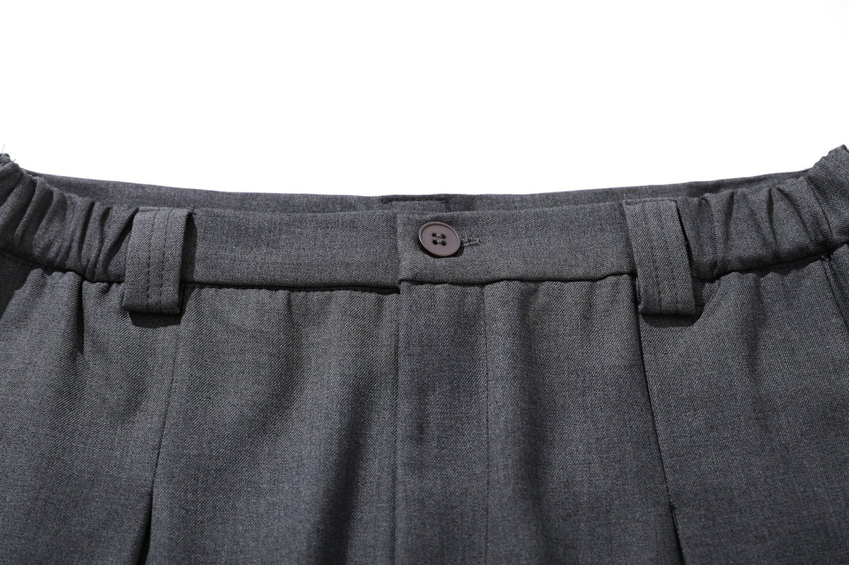 Drape Pleats Cropped Jort