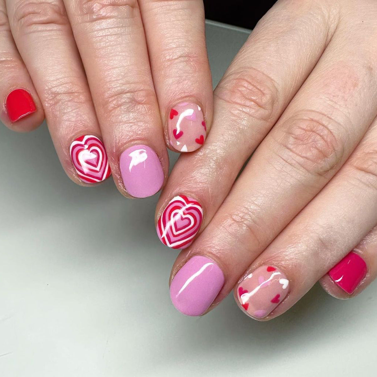 Serie de San Valentín: Uñas postizas Love Flashing Wind