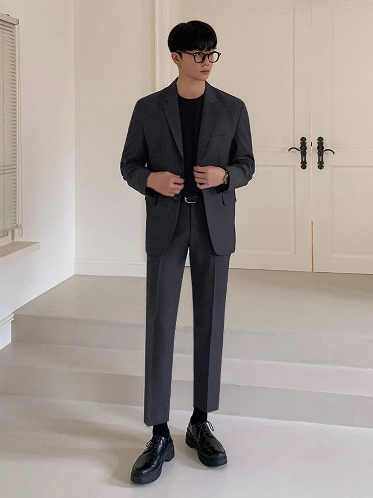Formal Tailored Jacket & Straight Trousers Setup