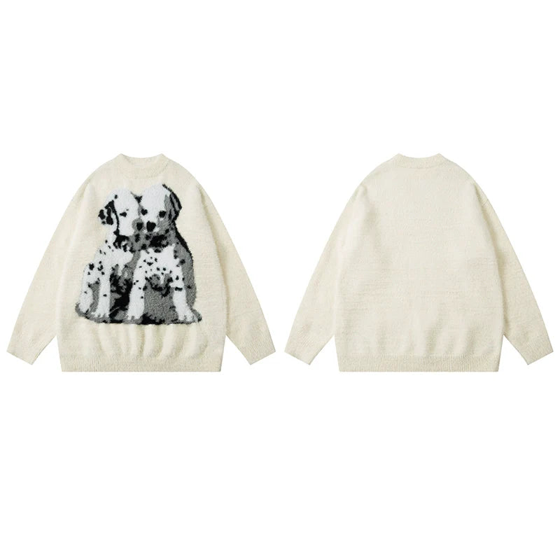 Cozy Duo Dog Print Sweater