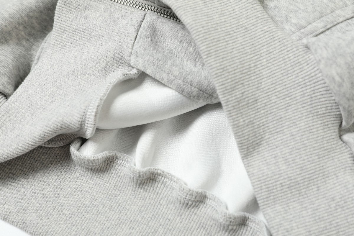 Gradient Washed Stain Dye Zipper Hoodie