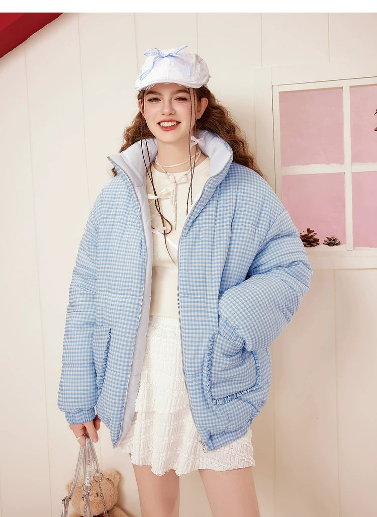 Reversible Stand Neck Puffer Jacket