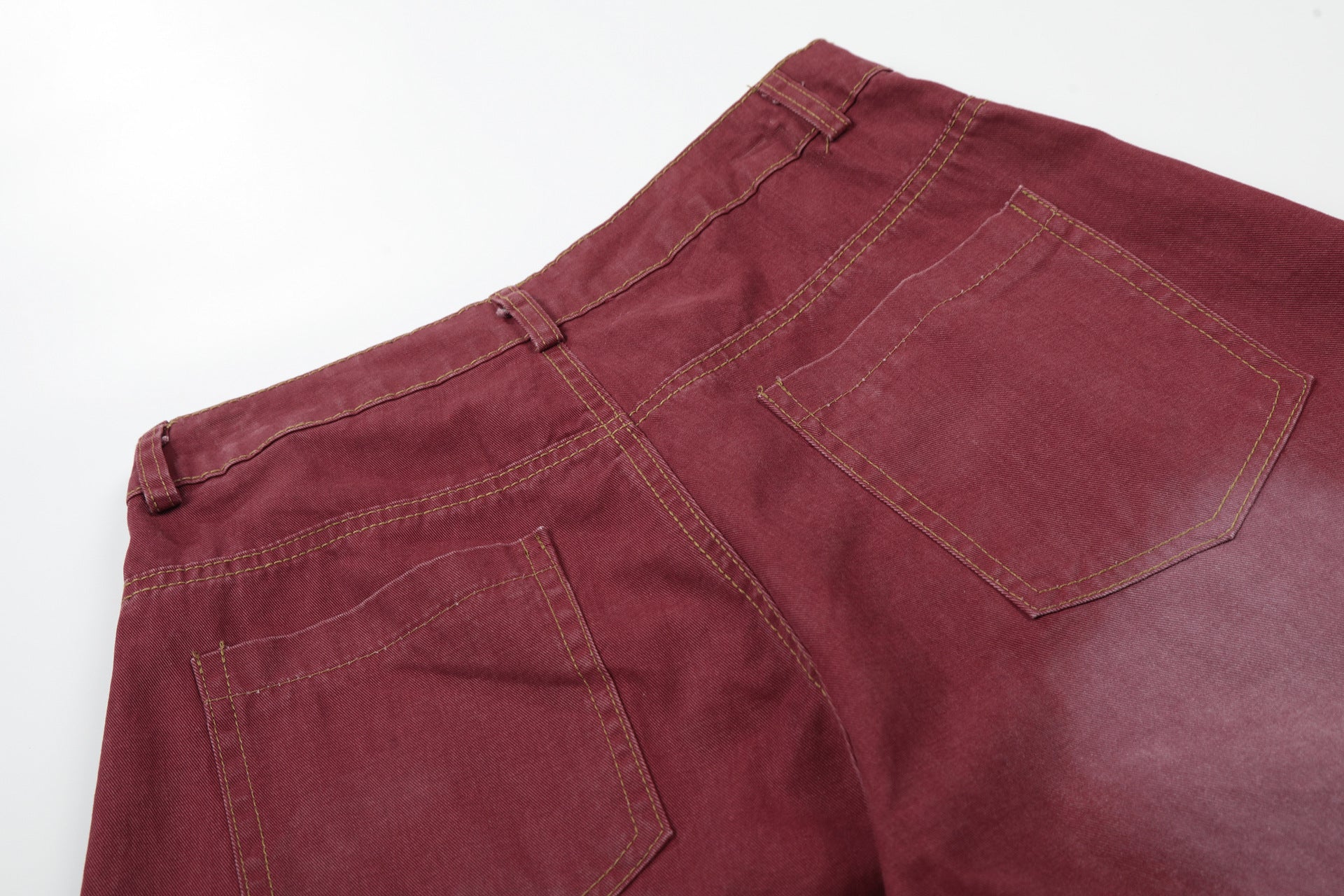 Washed Paint Studs Wide Leg Pants