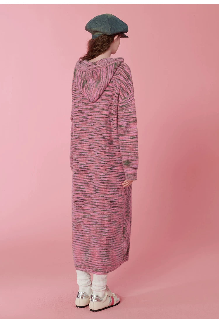 Hooded Knit Sweater Dress