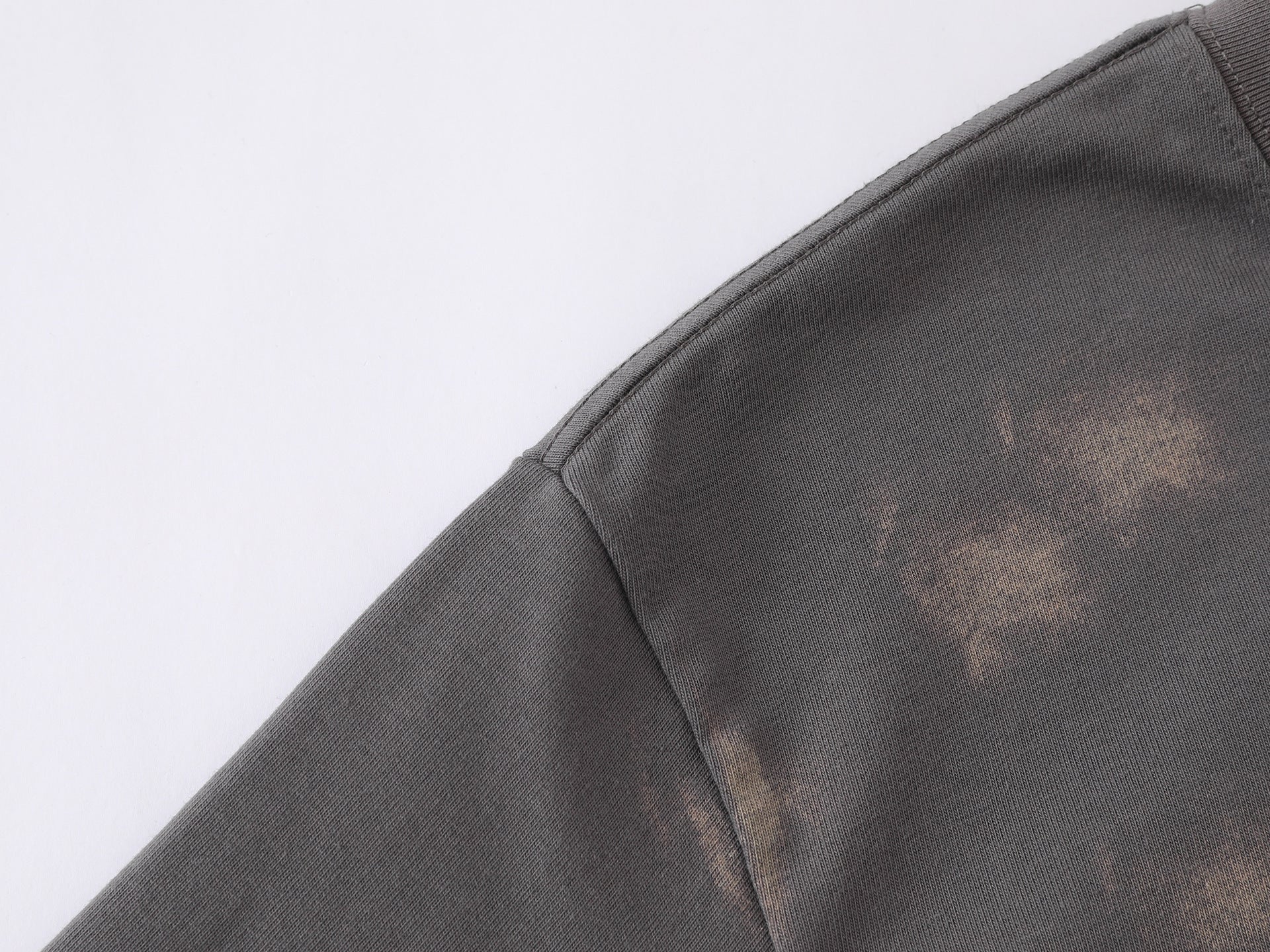 Bleach Washed Logo Print Short Sleeve T-Shirt