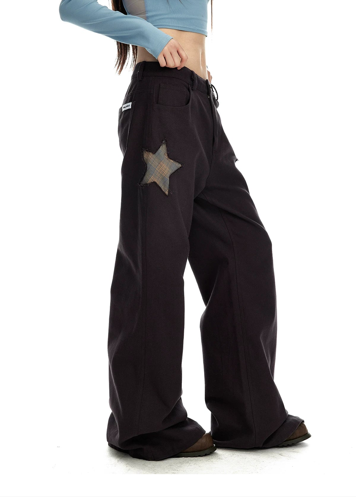 Star Patch Flare Pants