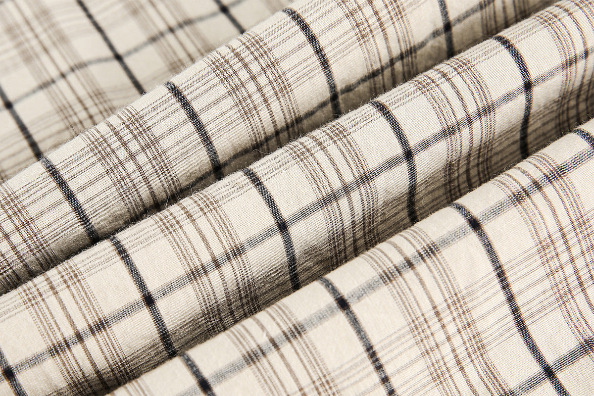 Plaid Letter Print Long Sleeve Shirt