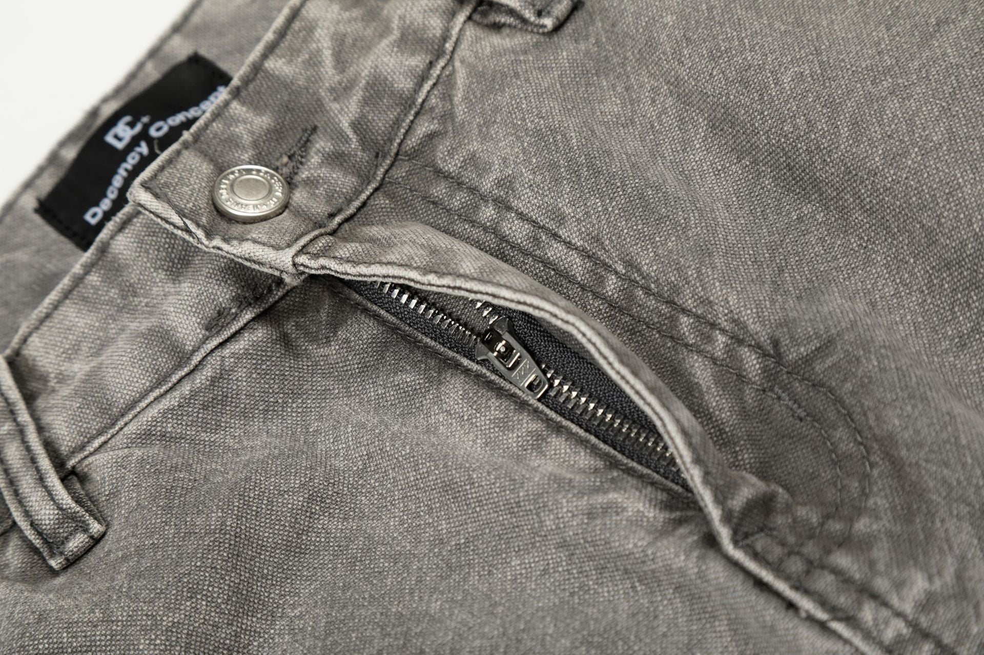 Dirty Washed Damage Panel Wide Leg Denim Jeans