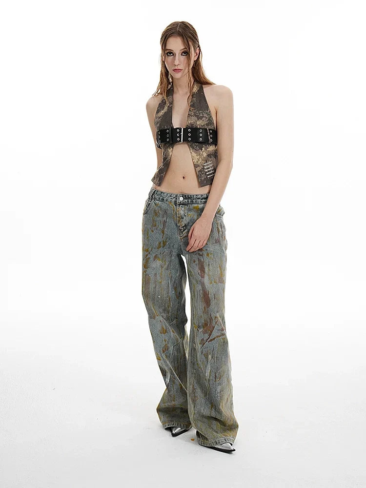 Camouflage Backless Vest & Adjustable Belt