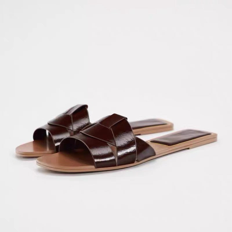 Simple Open Toe Back Hollow Sandals