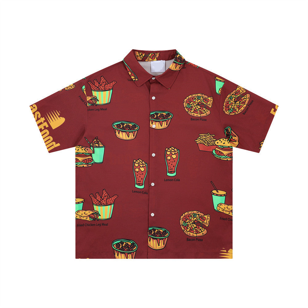 Fast Food Spaß Druckshirt