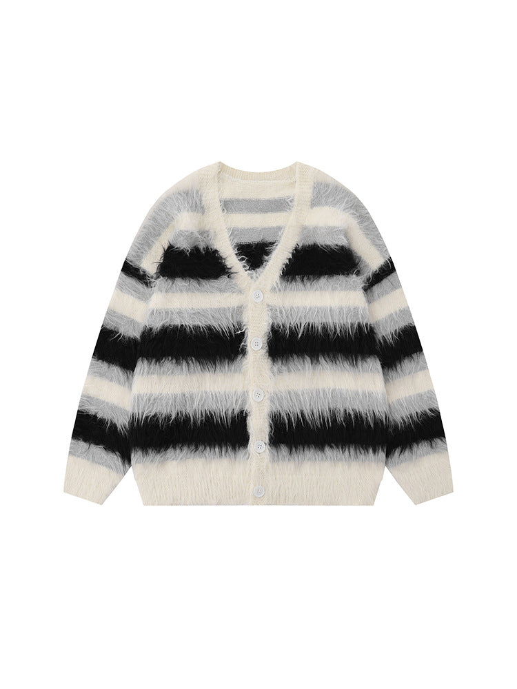 Fluffy Knitted Cardigan Sweater