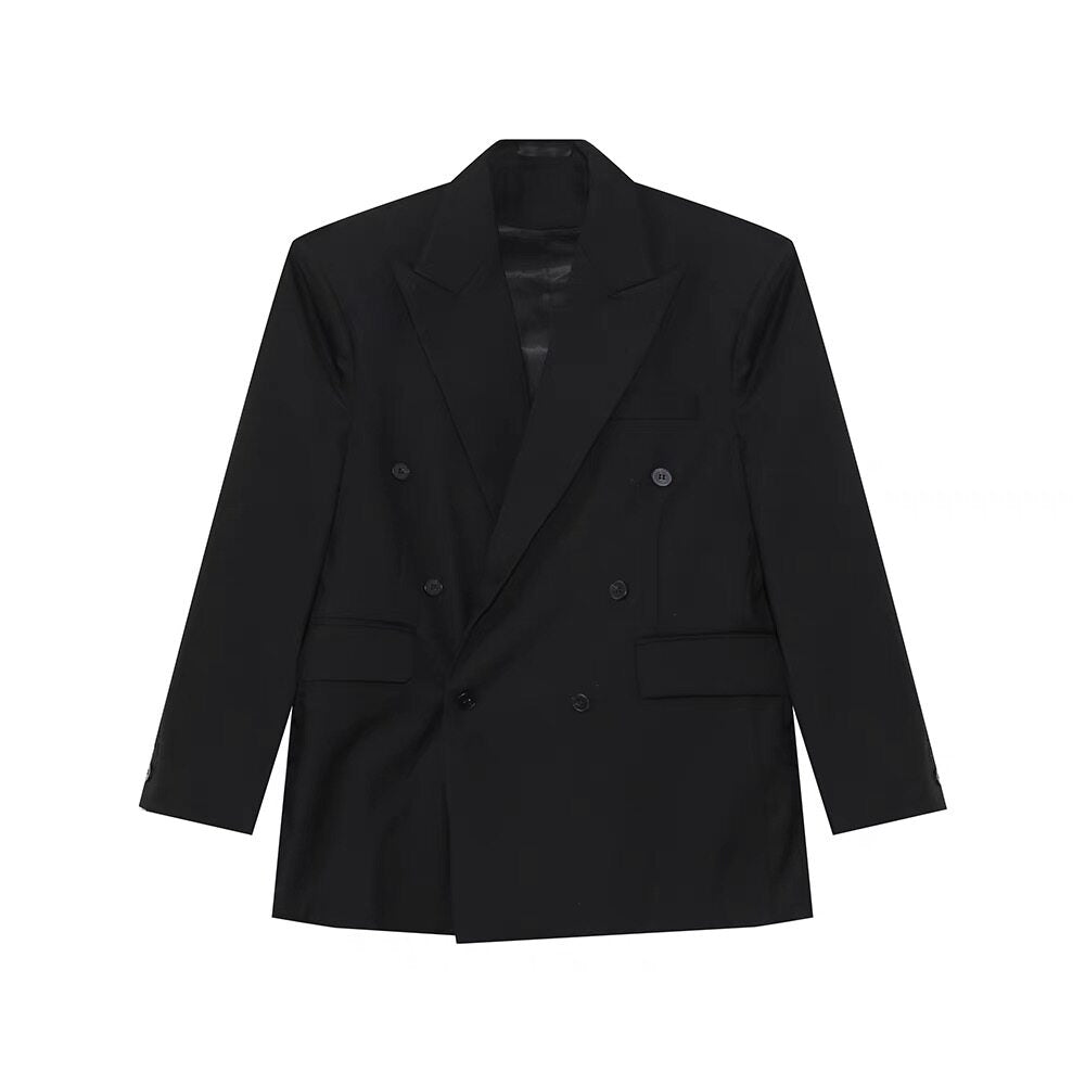Double Breasted Tailored Jacket & Wide Leg Trousers Setup