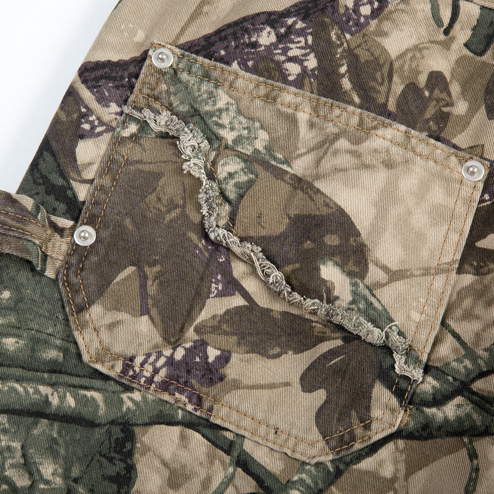 Leaf Camouflage Cargo Pants