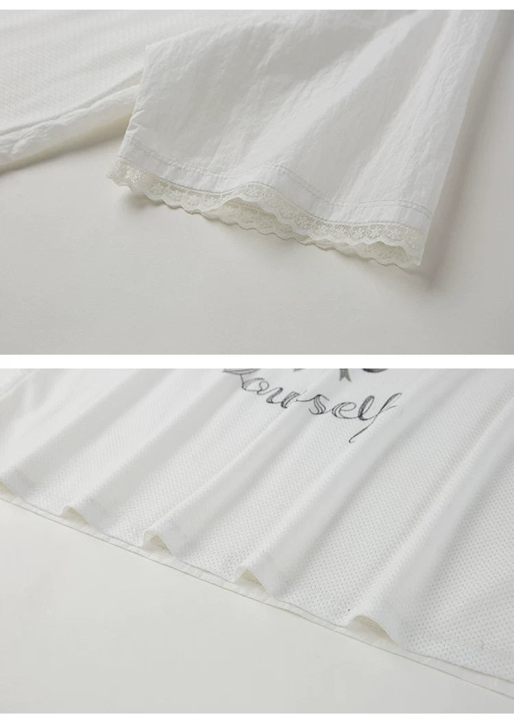Bow Print V-Neck Short Sleeved T-Shirt