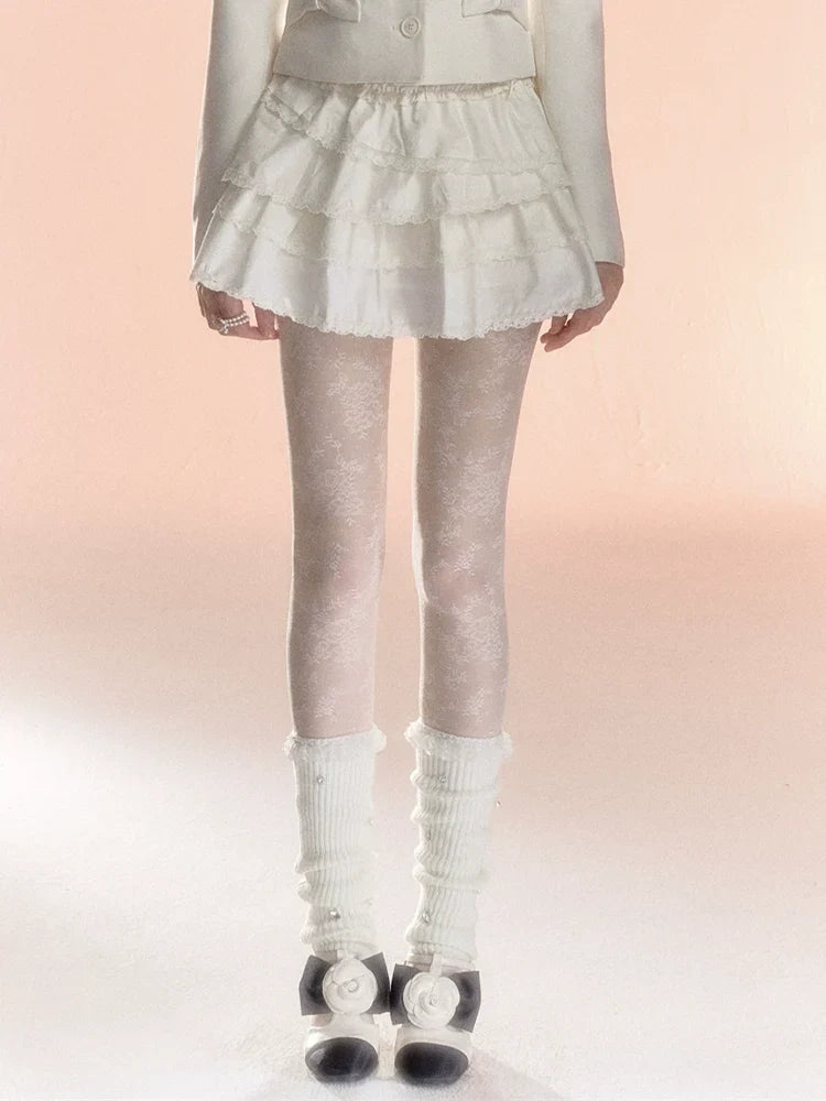 Original Lace Ruffle Short Skirt & Long Skirt