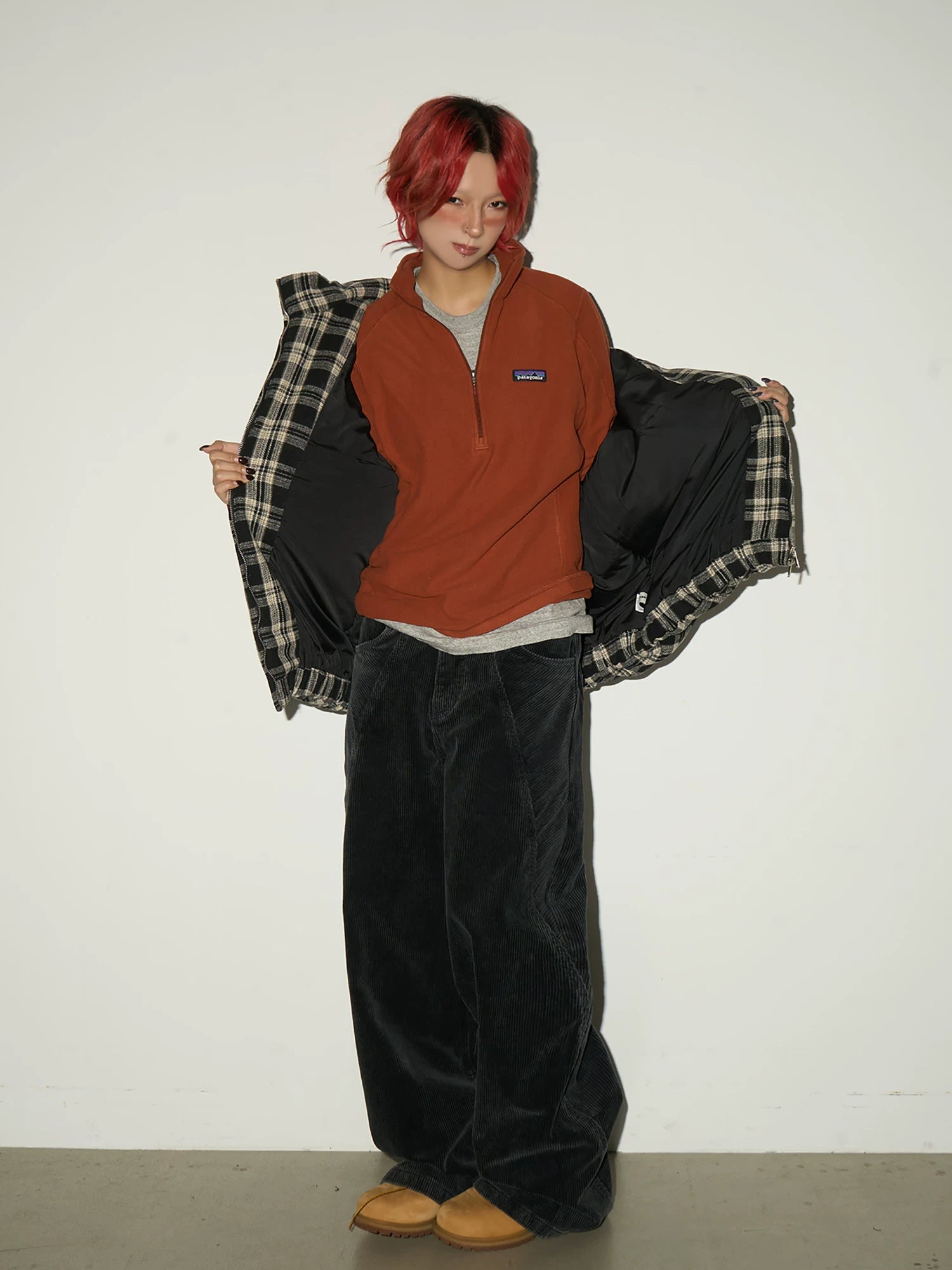 Corduroy High Waist Wide Leg Pants