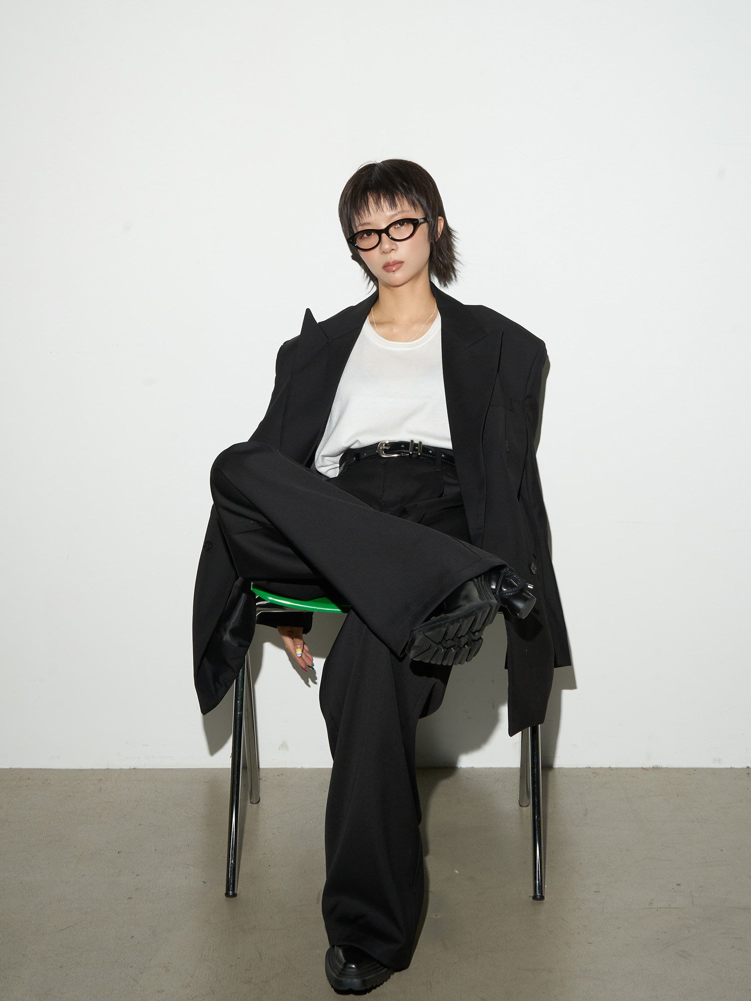 Double Breasted Tailored Jacket & Wide Leg Trousers Setup
