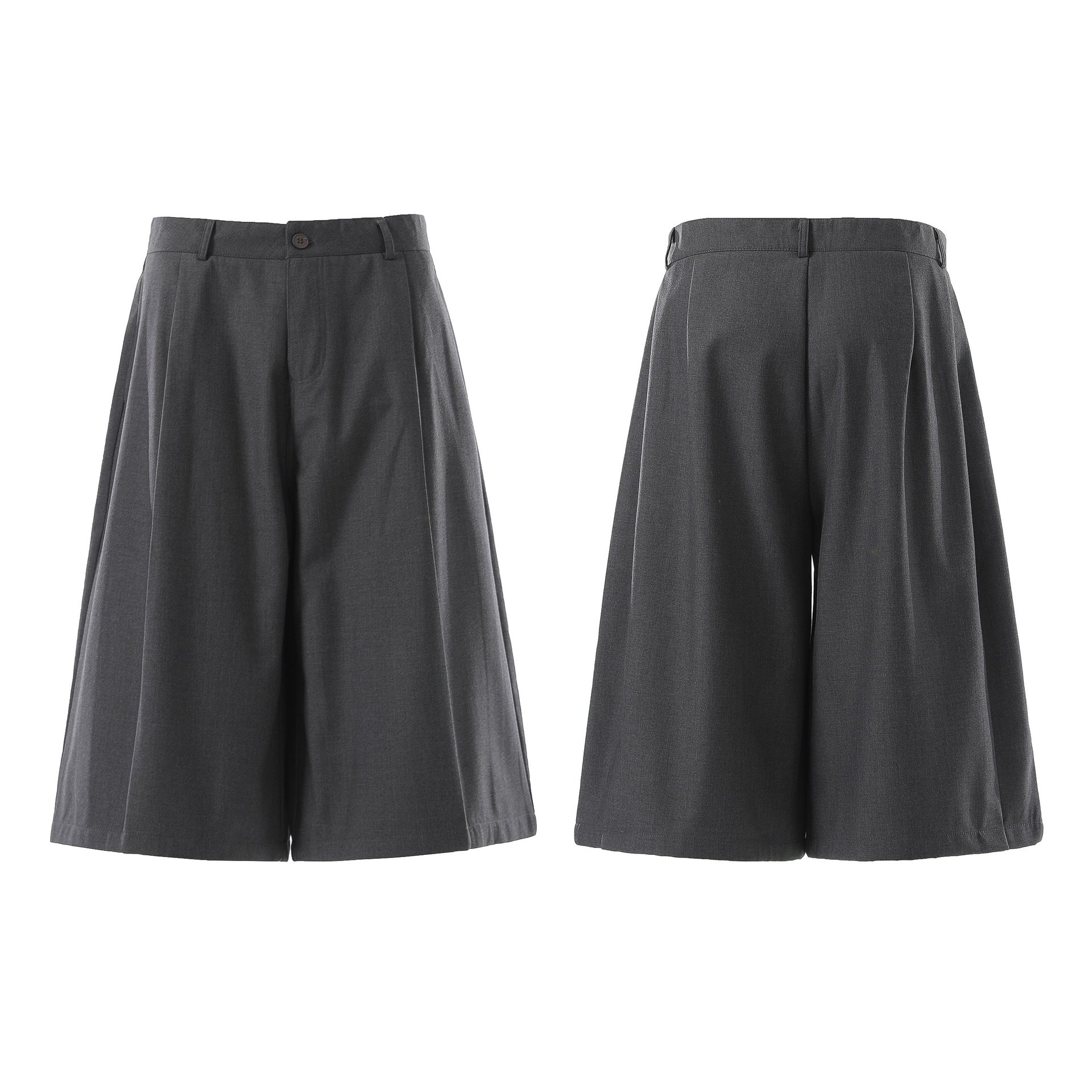 Pleats Cropped Pants