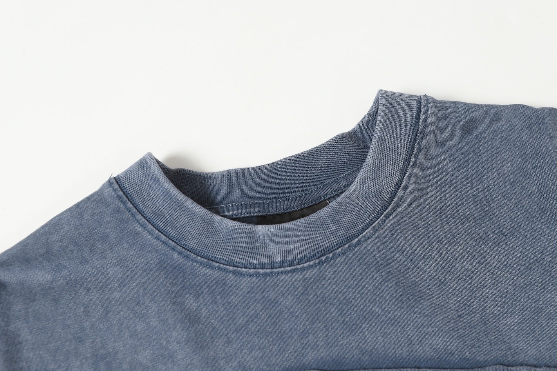 Cotton Wash Raw Edge Oversize Short Sleeve T-Shirt