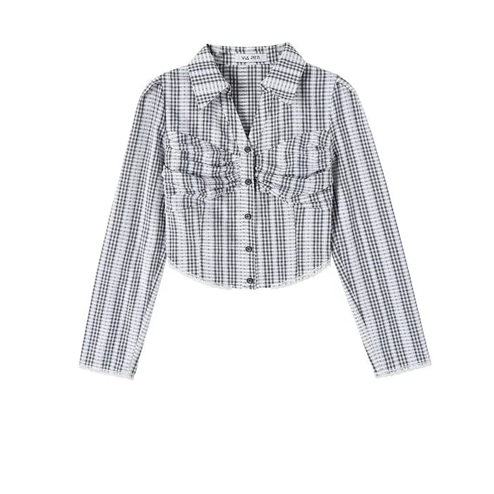 Fit Short Pleated Long Sleeve Shirt