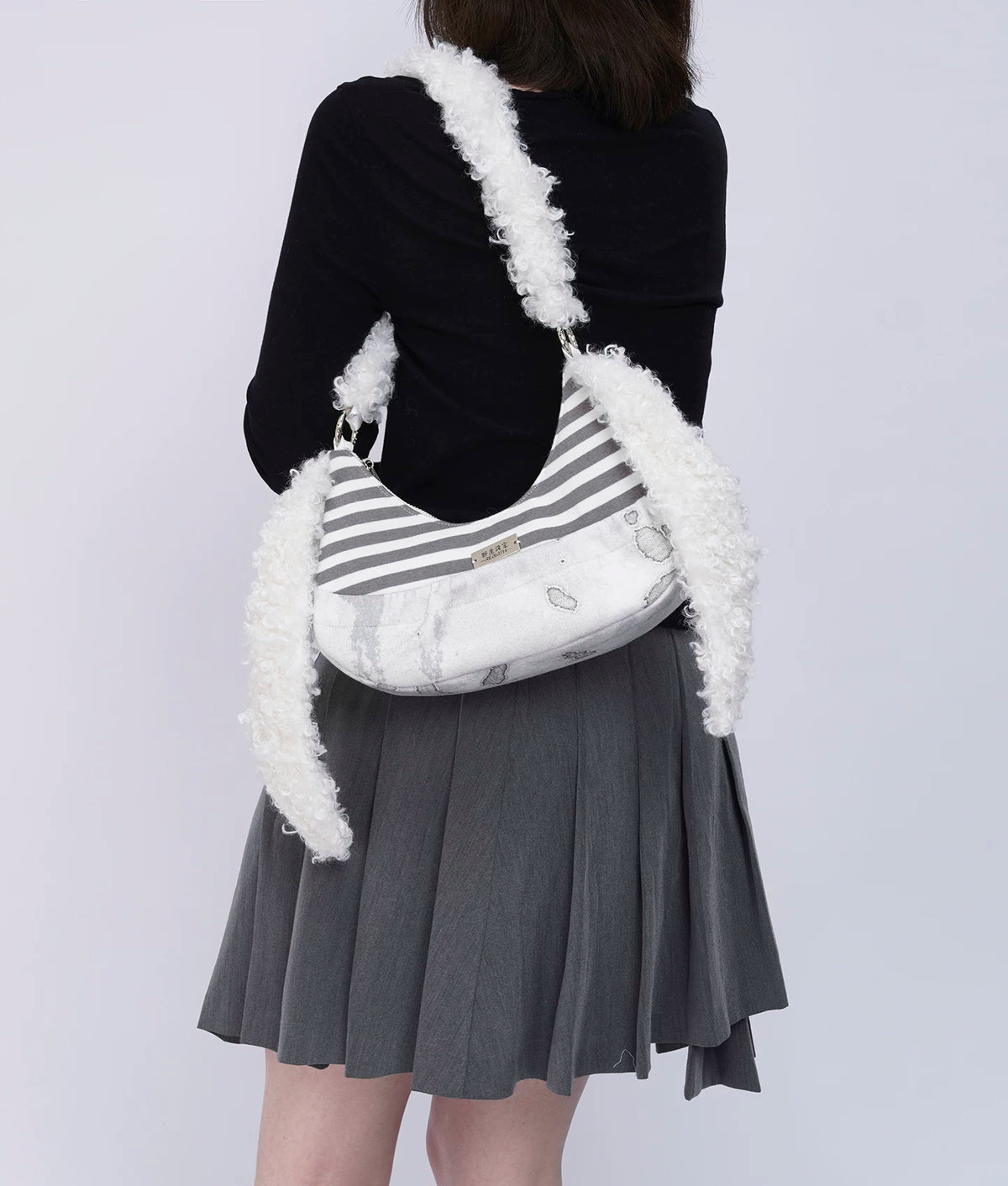 Furry Strap Mini Shoulder Bag