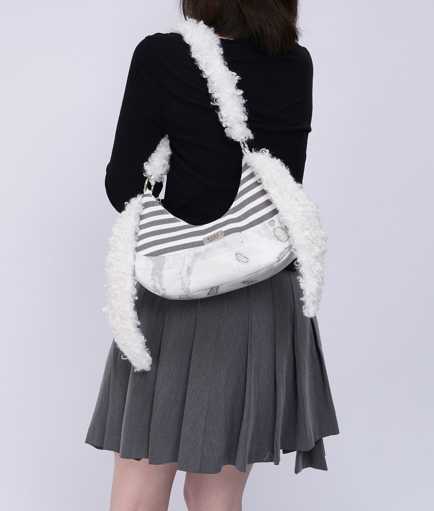 Furry Strap Mini Shoulder Bag