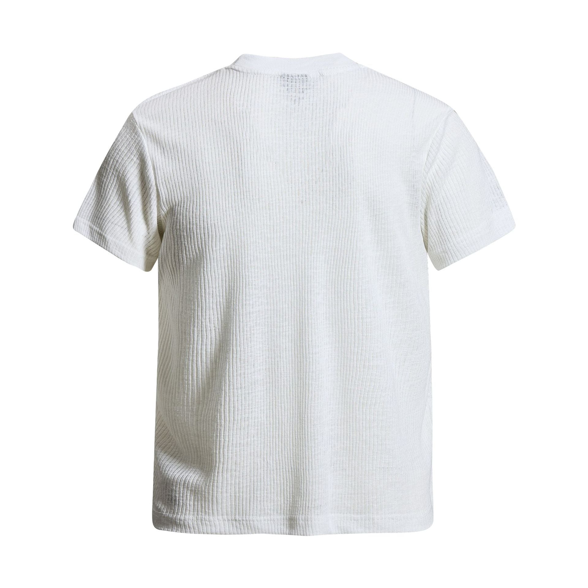 Ribbed Graphic Art Print Short Sleeve T-Shirt