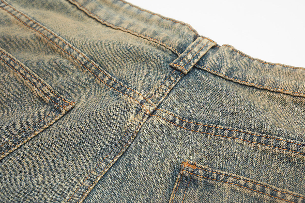 Wash Straight Denim Jeans
