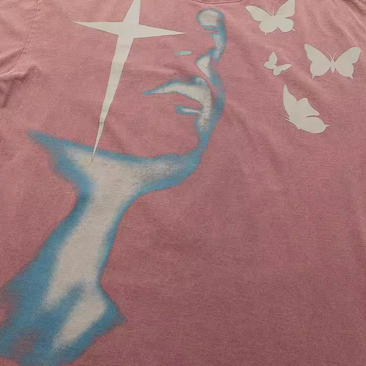 Portrait Butterfly Art Print Short Sleeve T-Shirt