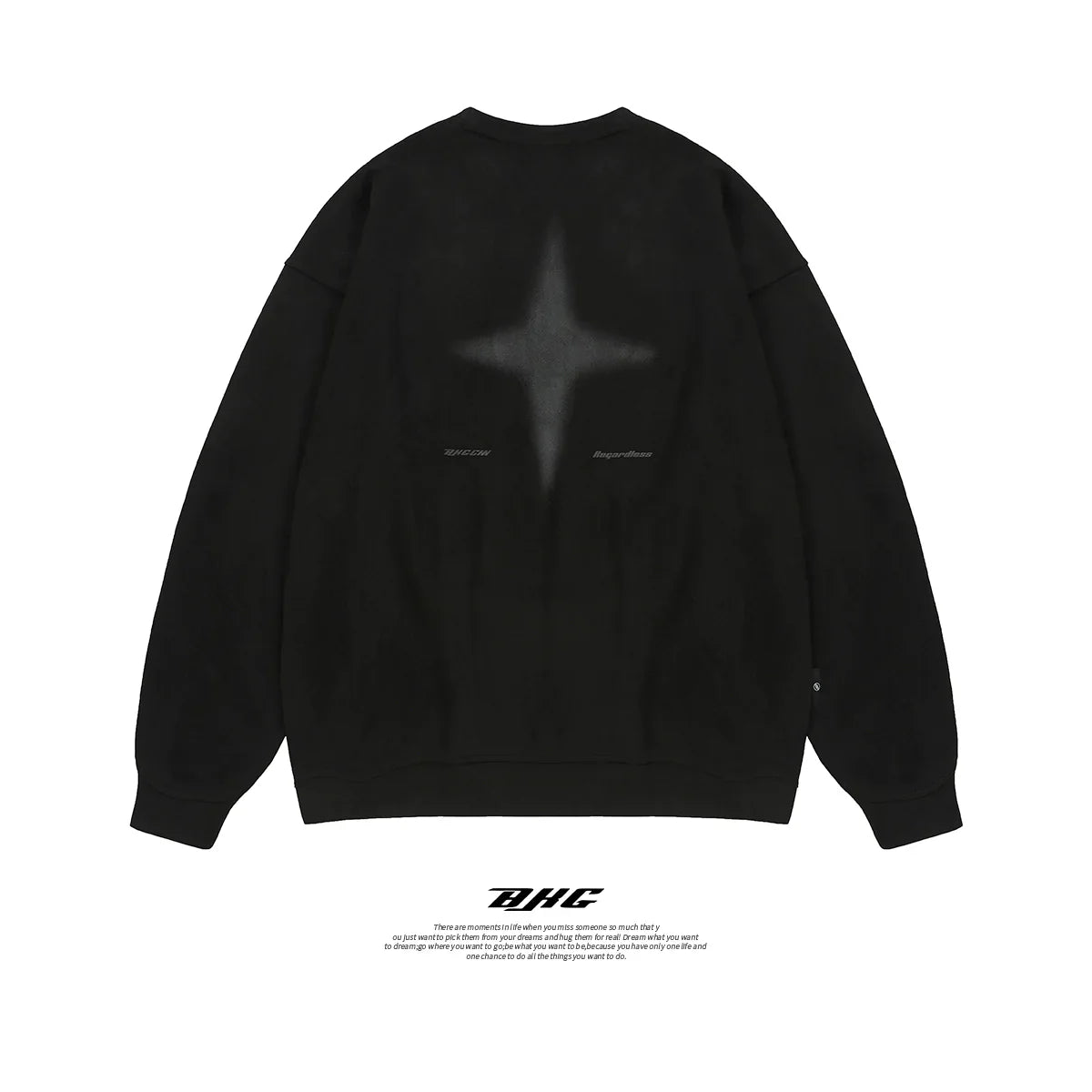 Overize Suede Round Neck Sweatshirt