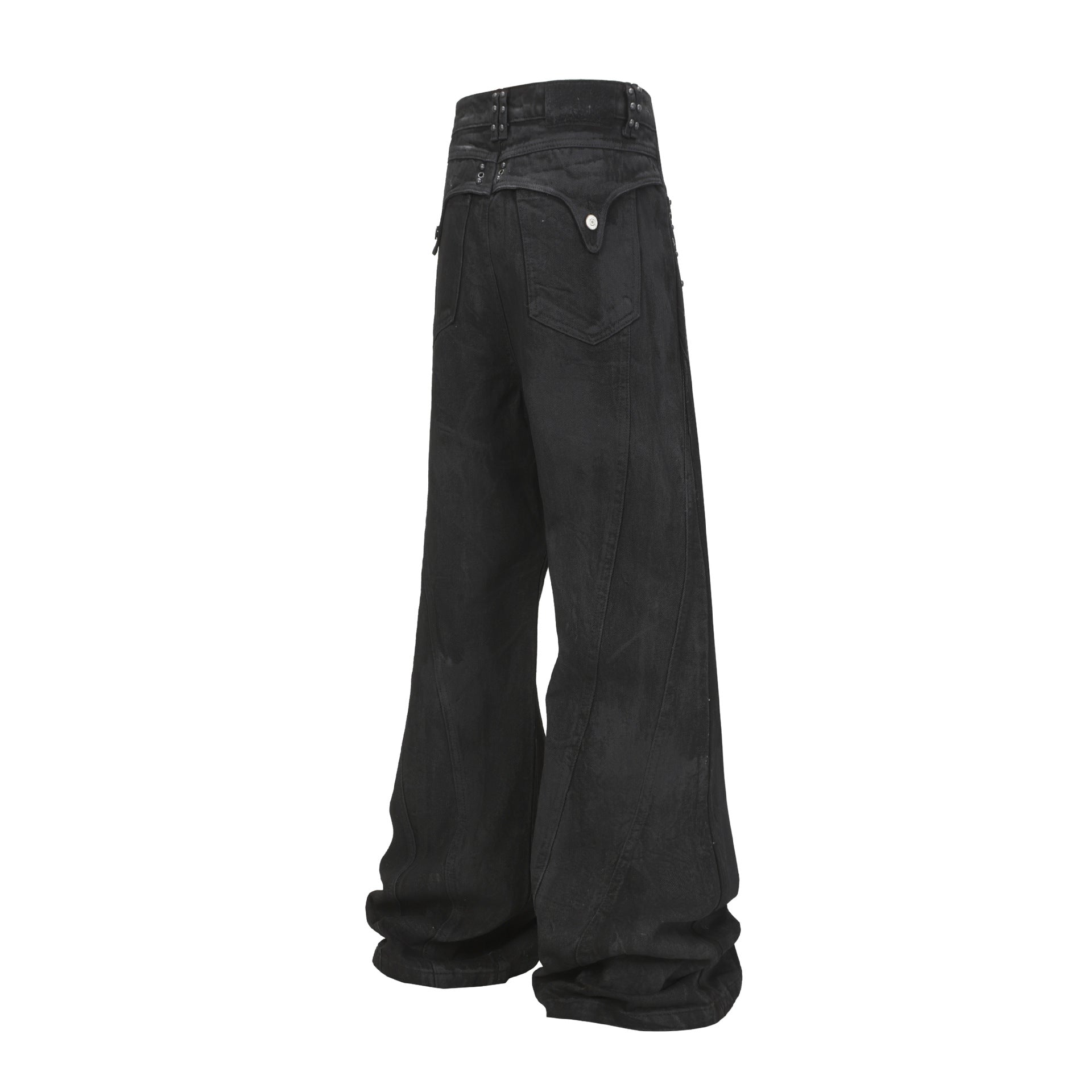 Wash Tapered Full-Length Denim Jeans