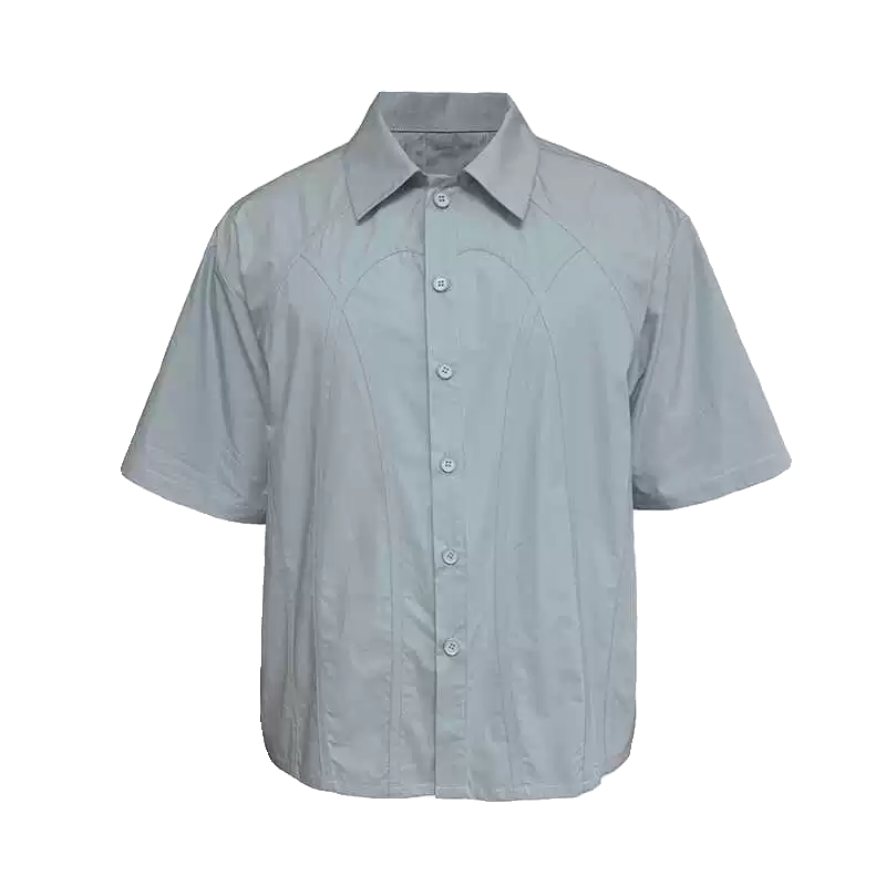 Camicia a maniche corte in puro cotone