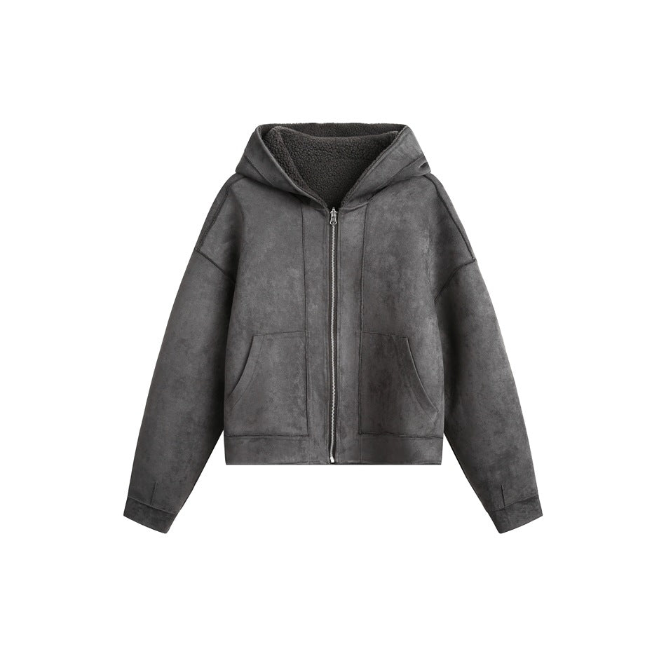 Unisex Retro Double-Sided Lambswool Jacket