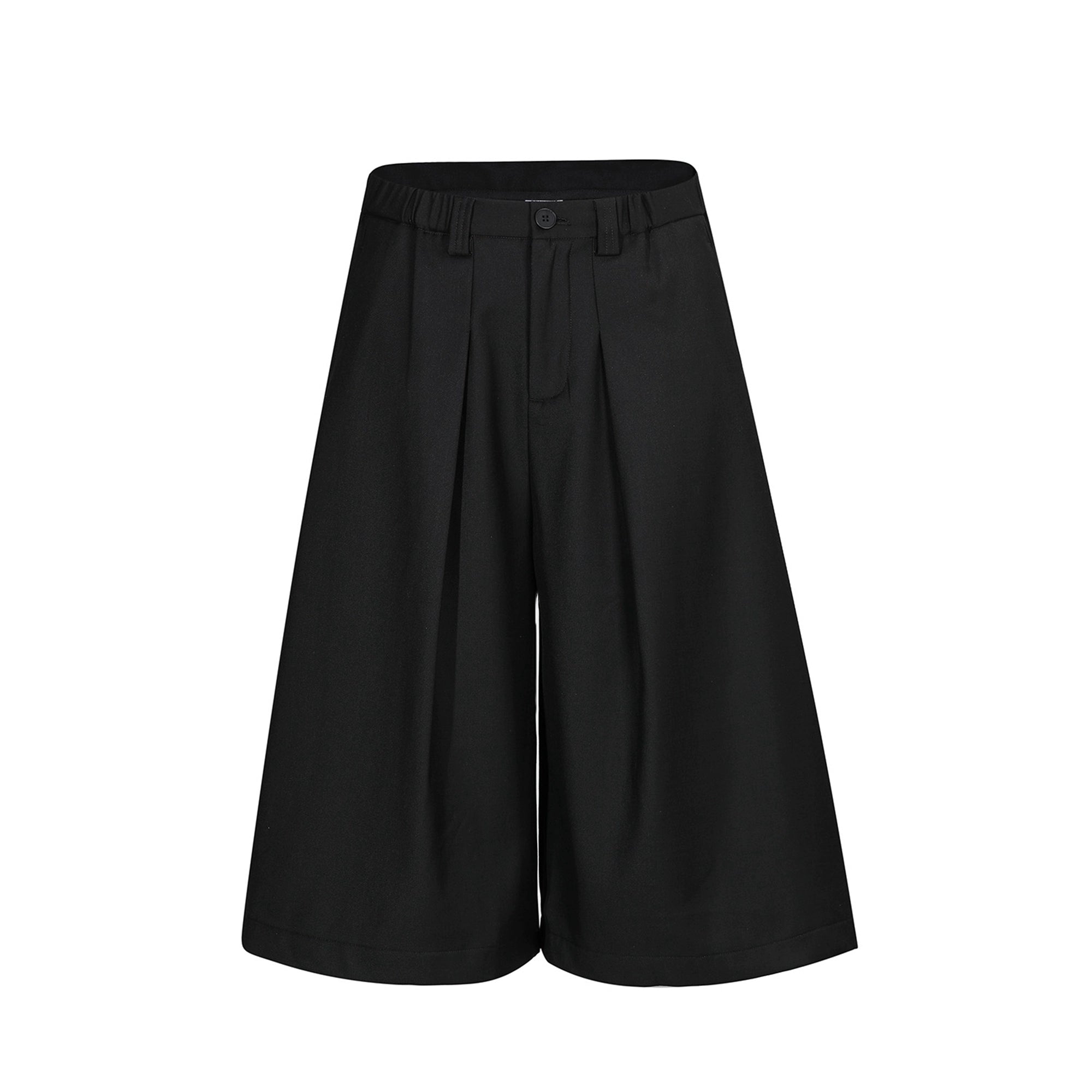 Pleated Wide-Leg Ruffian Jorts