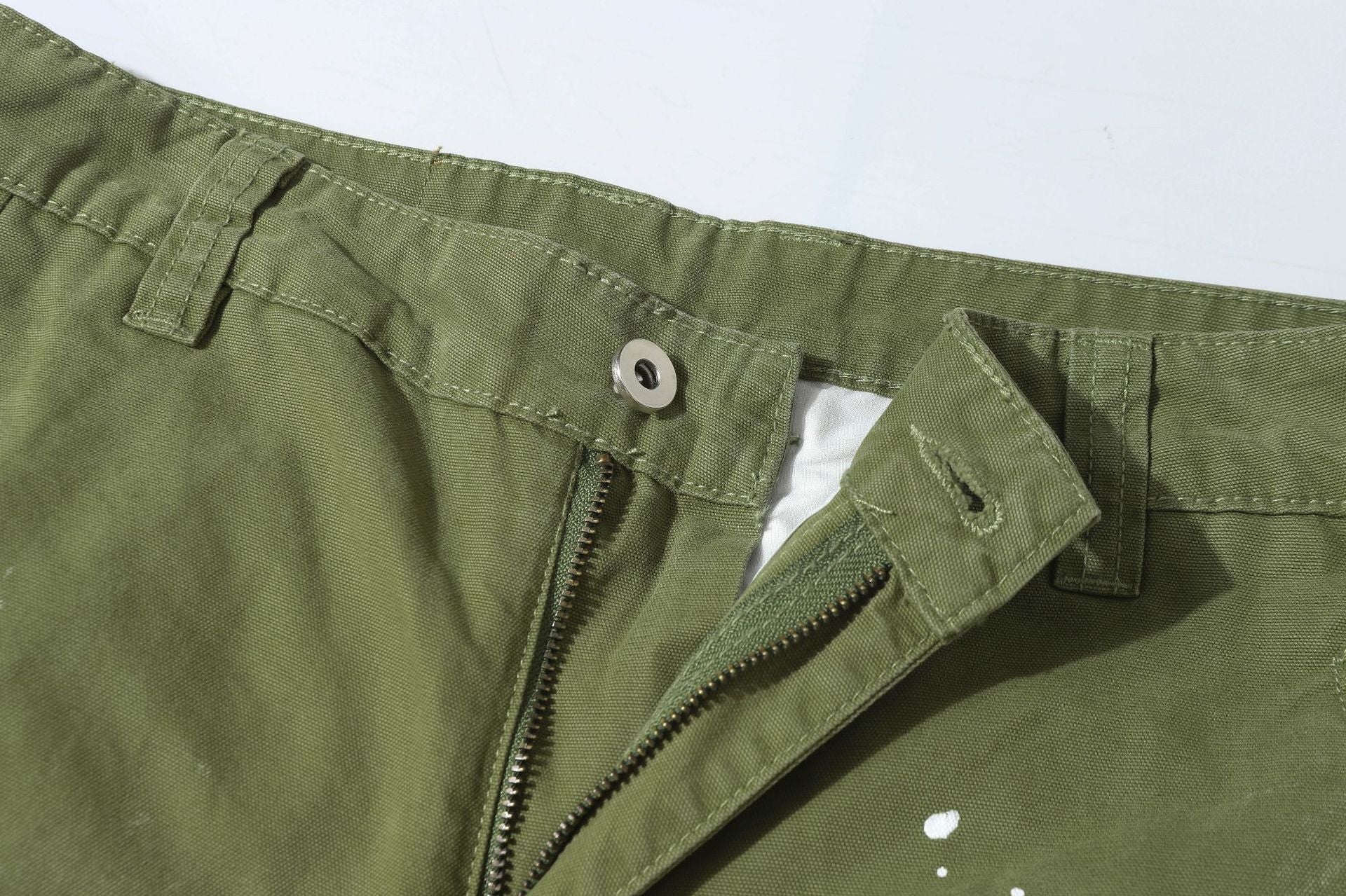Damage Paint Splatter Multi Pocket Cargo Pants