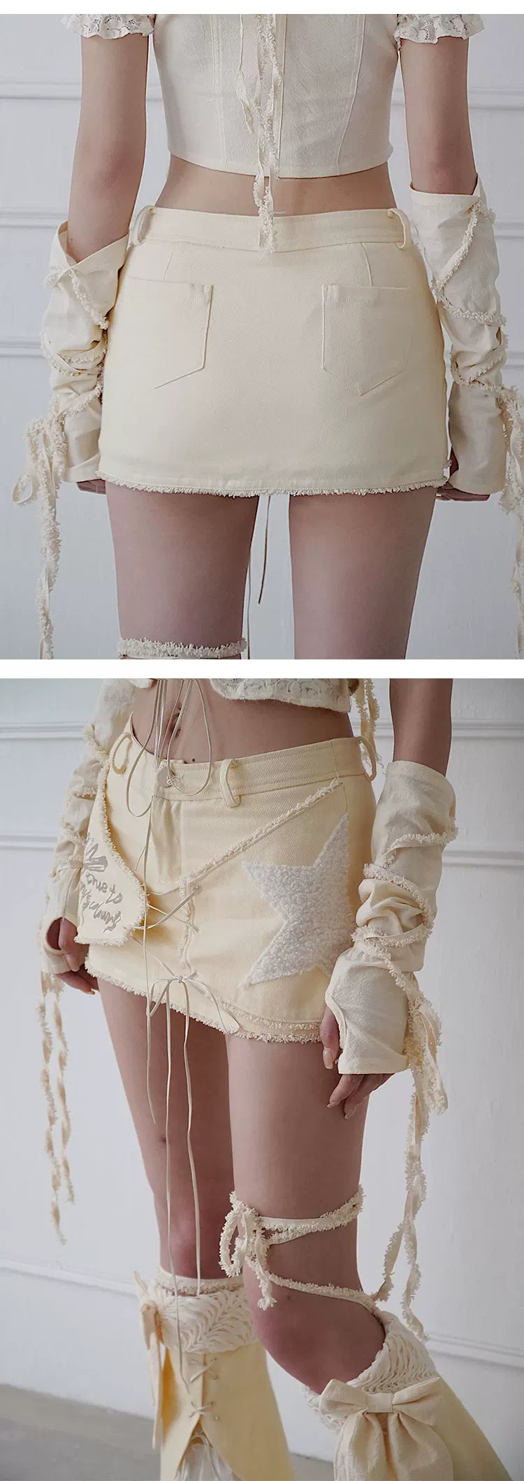 Patchwwork Short Skirt