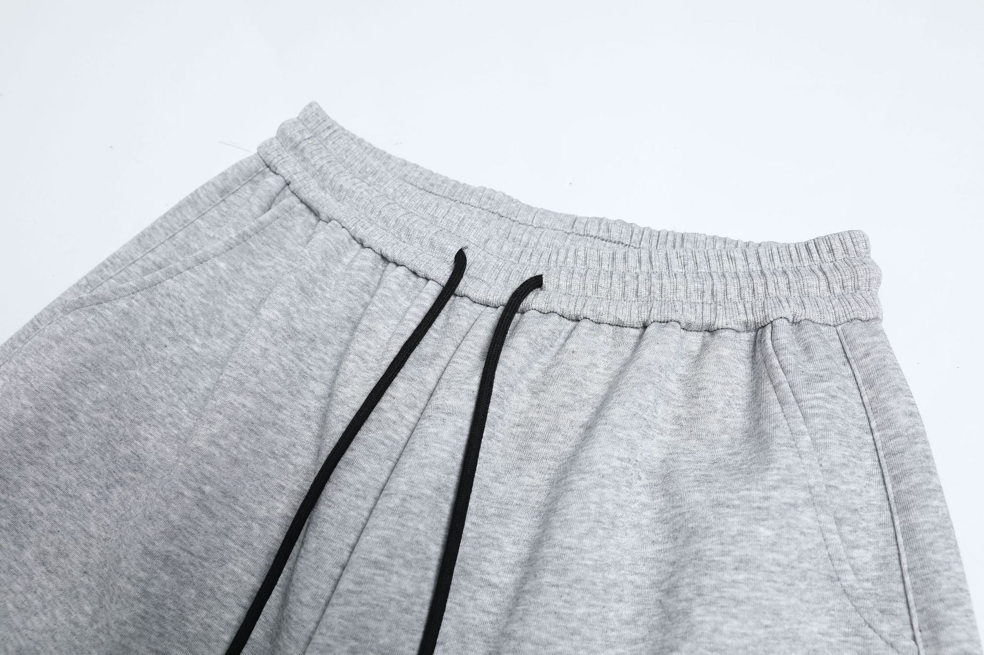 Deconstruction Curved Leg Wide Leg Sweatpants