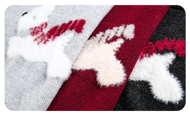 Christmas Vintage Plush Puppy Crew Neck Sweater