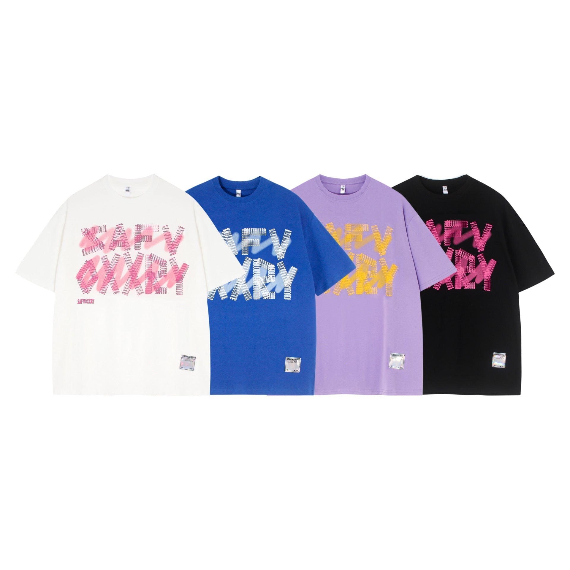 Foam Letter Print Short Sleeve T-Shirt